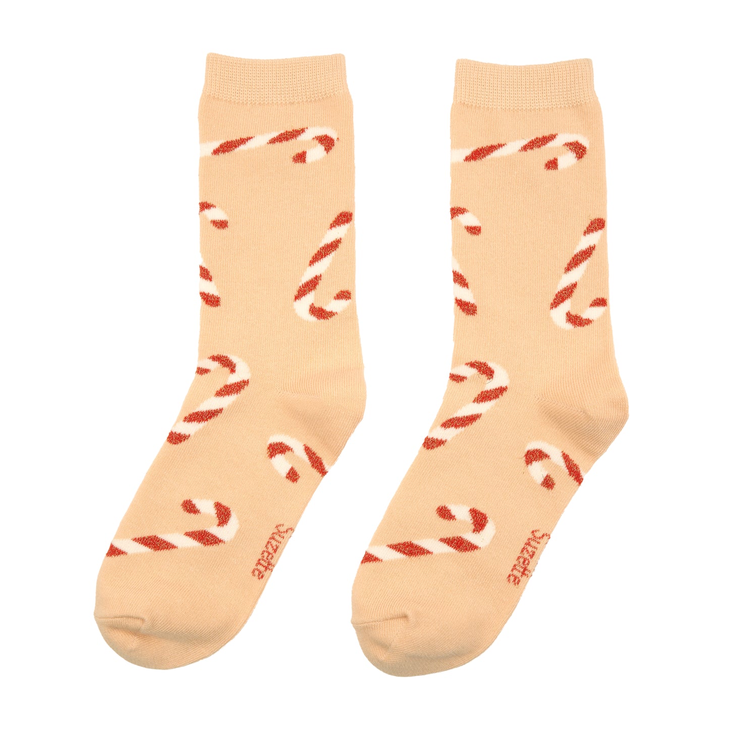 Candy Cane Glittery Socks