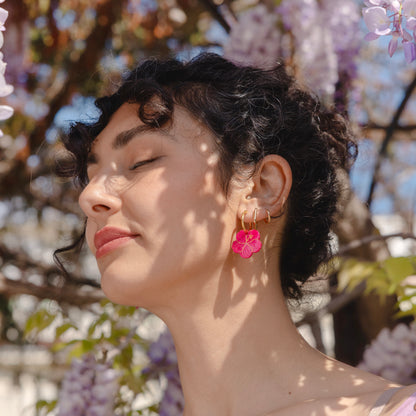 Boucles d'oreilles Hibiscus
