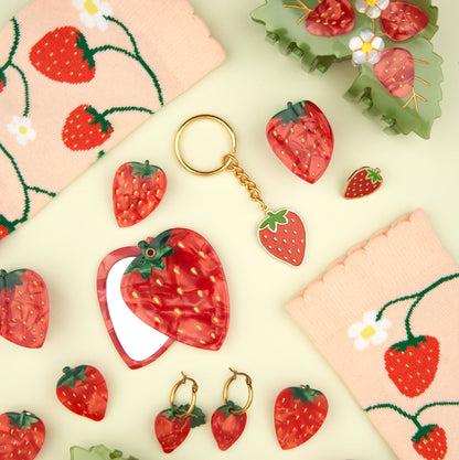 Boucles d'oreilles Fraise