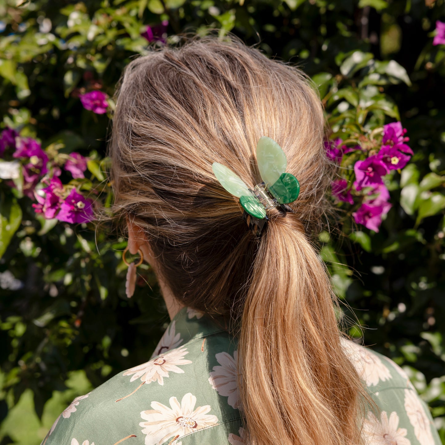 Pince à cheveux Papillon Vert