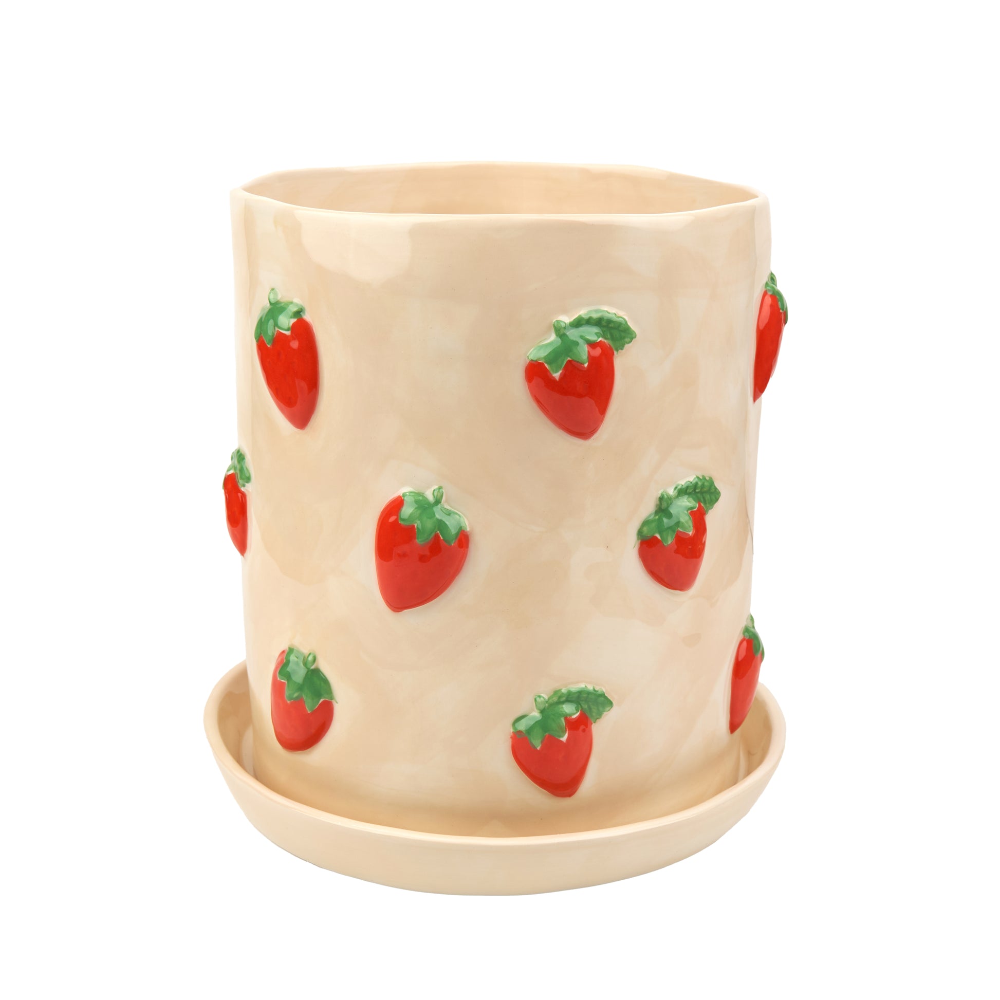 ceramic strawberry planter pot Strawberry Flower Pot – Handmade Ceramic