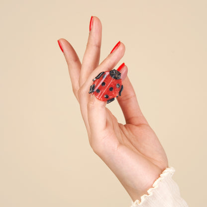 Mini pince à cheveux Coccinelle