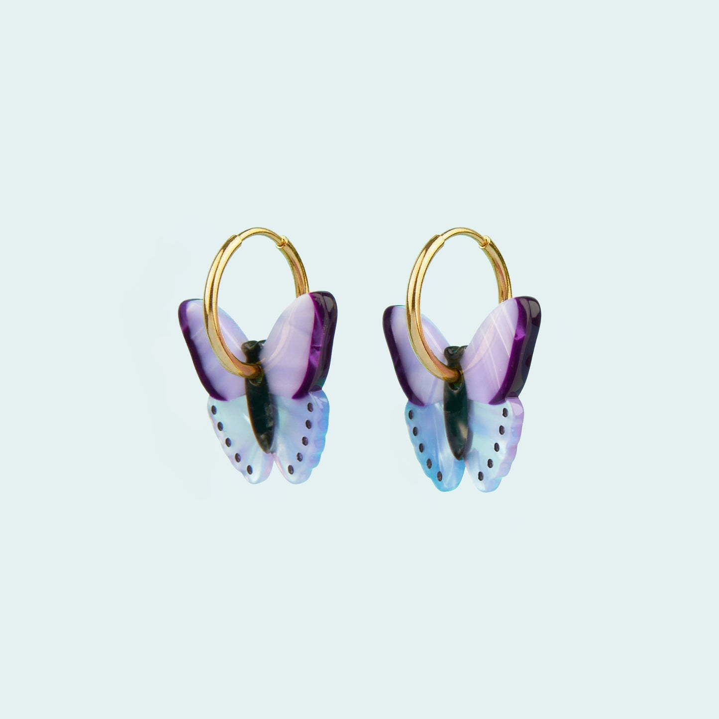 Purple Butterfly Earrings