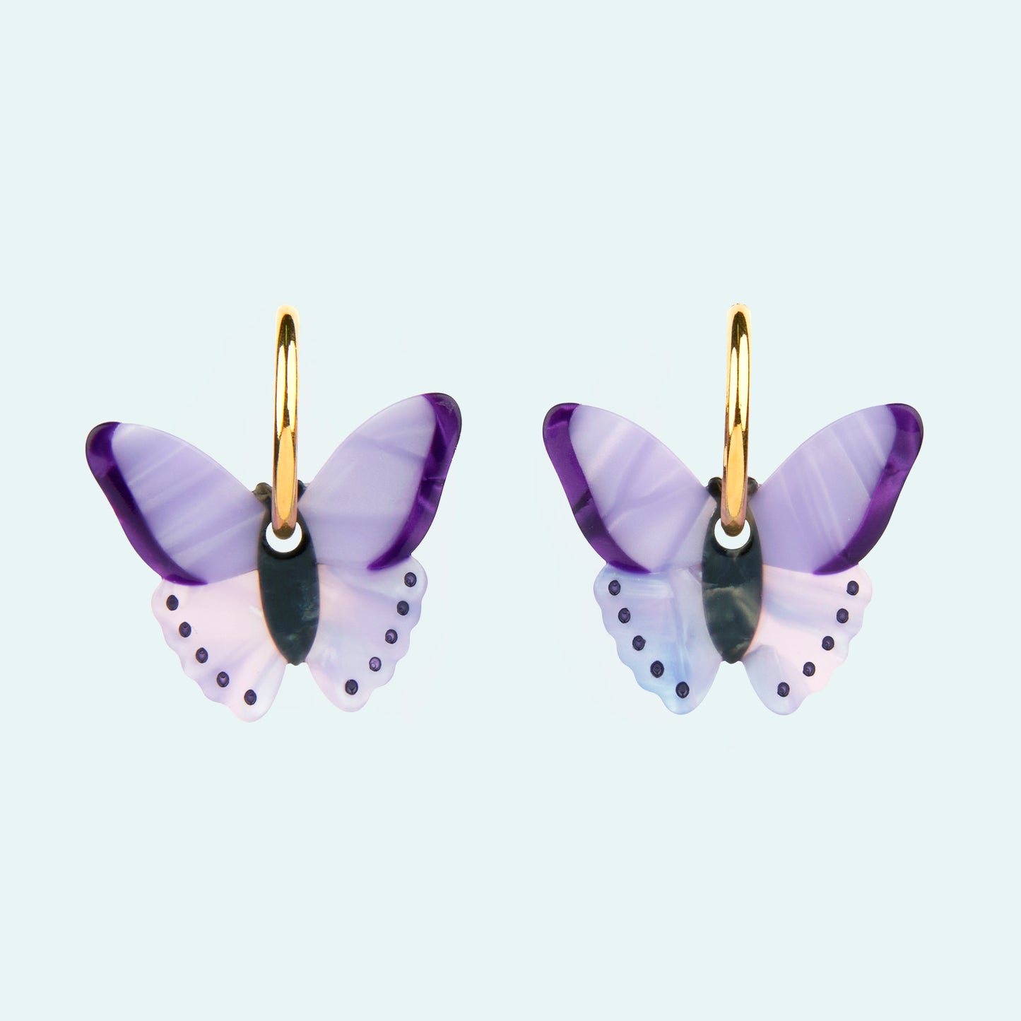 Purple Butterfly Earrings