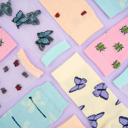 Purple Butterfly Socks