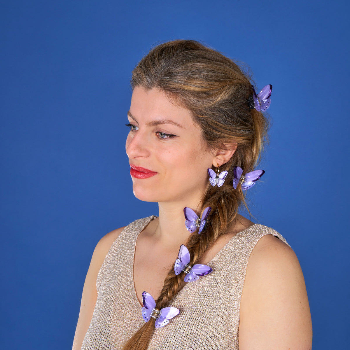 Hoyols Lot De 48 Mini Pinces Papillon - Couleurs Pastel Gelée Années 2000 - Accessoires Cheveux Filles & Femmes
