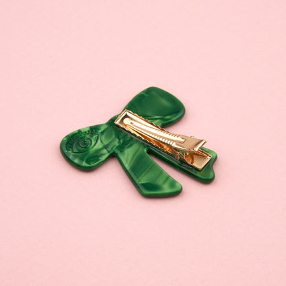 Barrette Noeud Vert