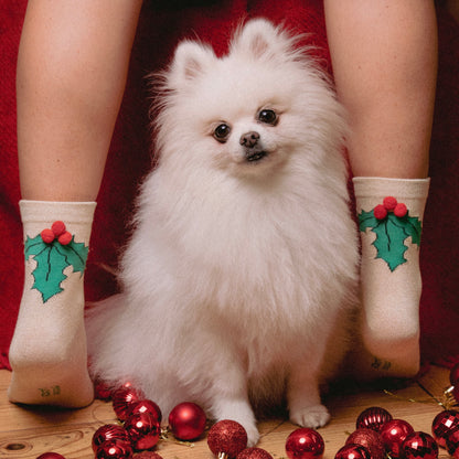 Chaussettes Houx à Pompons