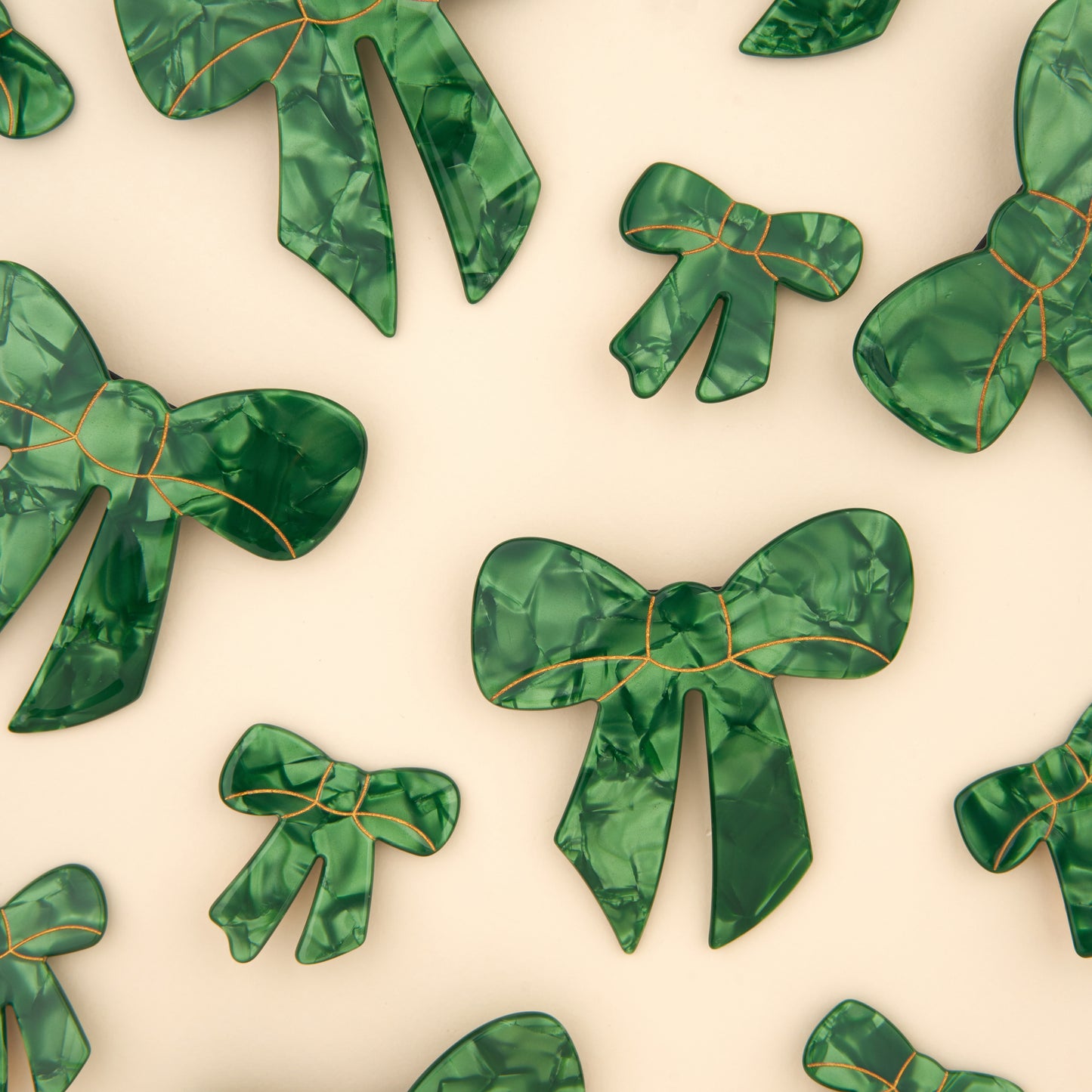 Green Ribbon French Barrette