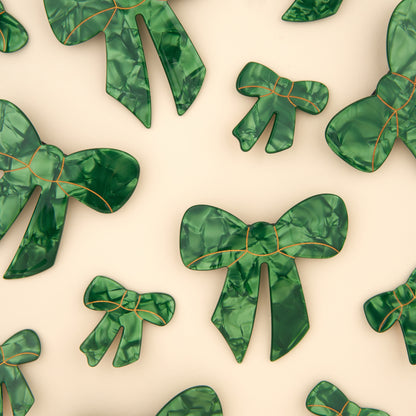 Green Ribbon French Barrette