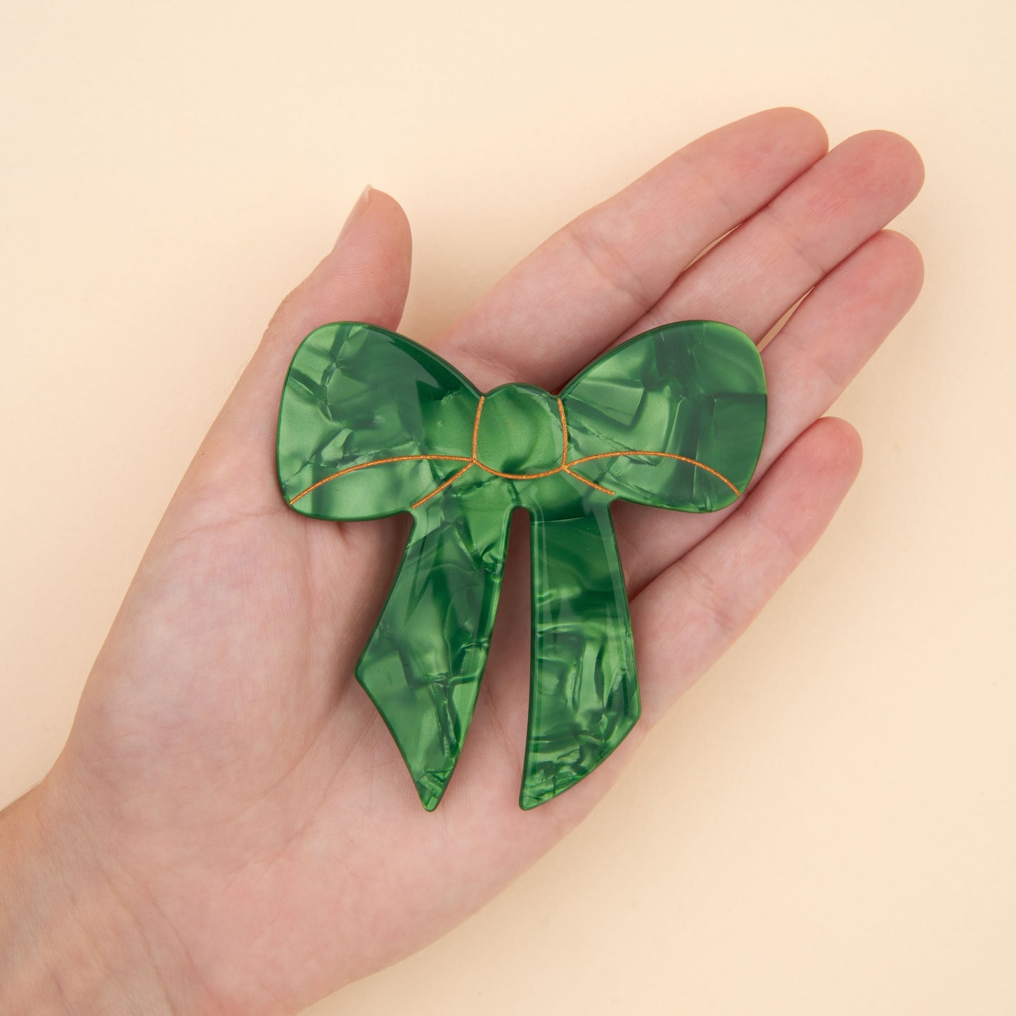 Green Ribbon French Barrette