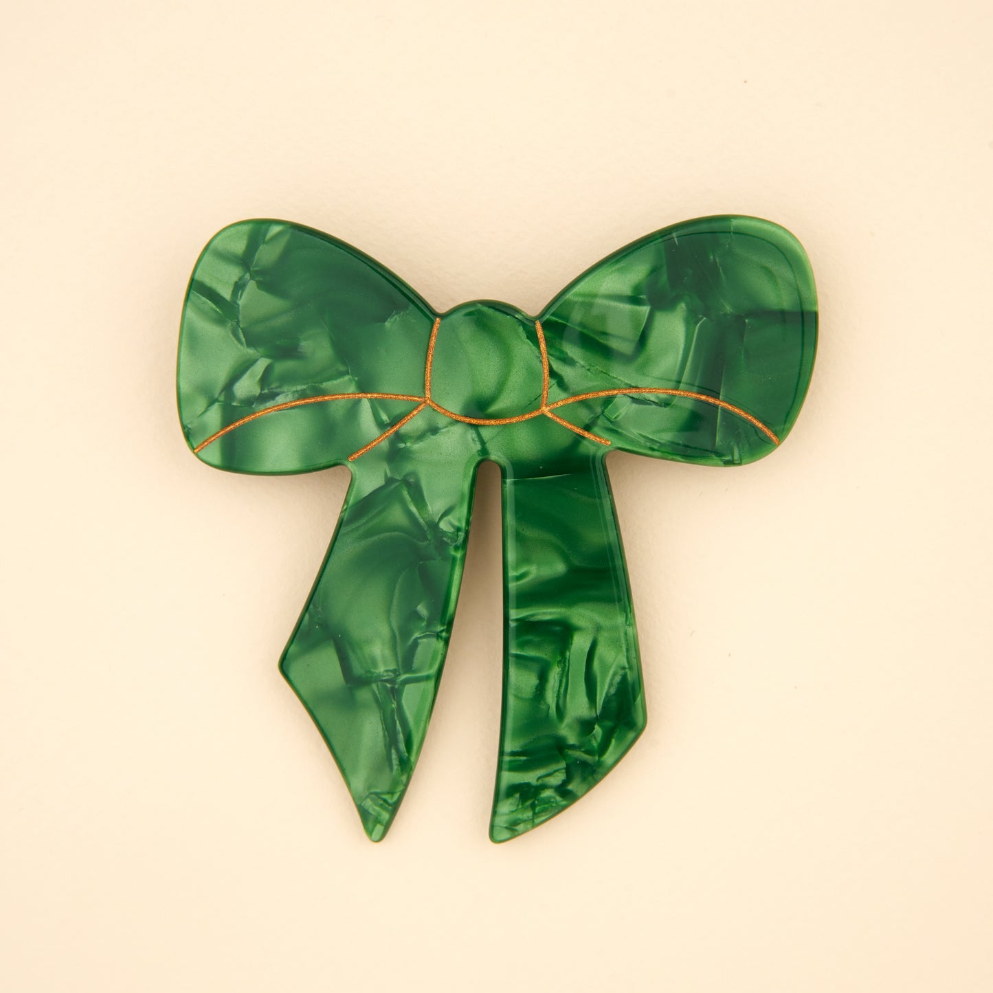 Green Ribbon French Barrette