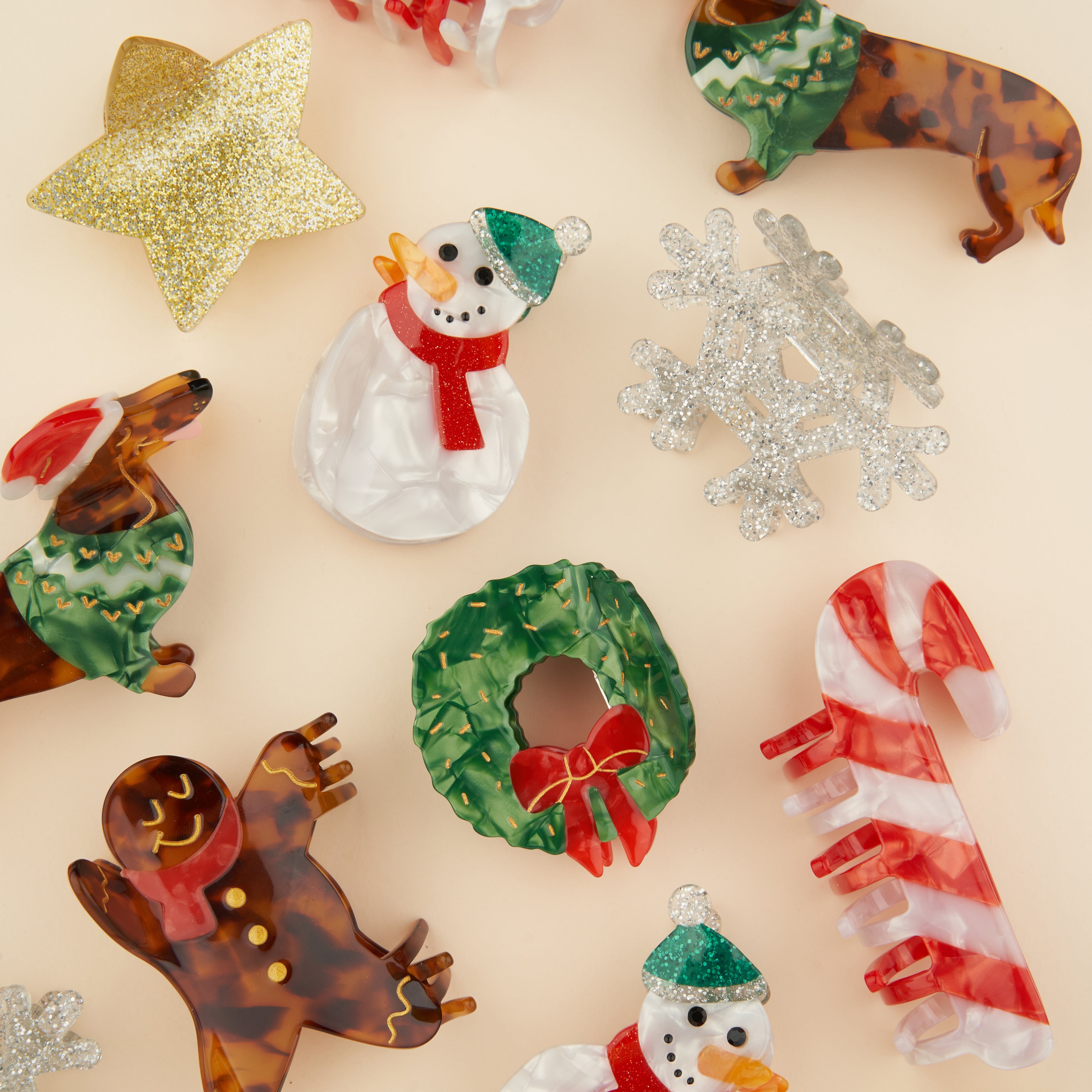 Christmas Wreath Hair Claw - Festive Holiday Accessory | Coucou