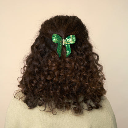 Pince à cheveux Noeud Vert