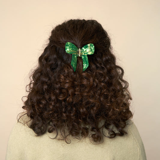 Pince à cheveux Noeud Vert