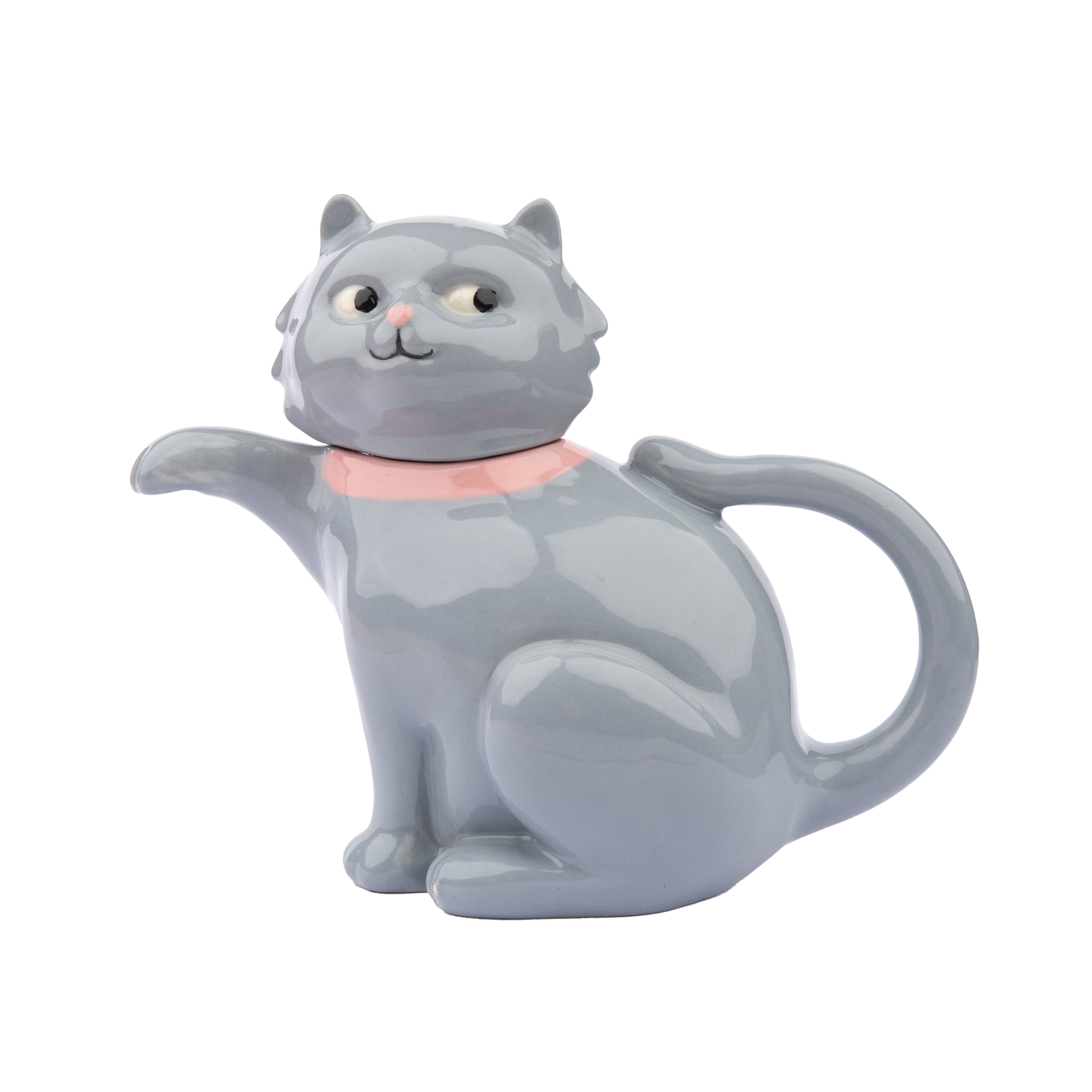 Théière En Céramique Motif Chat Cha Cult Colette - 1,5 Litre, Peinte à La Main
