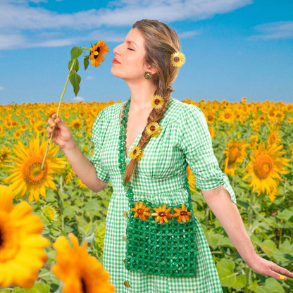 Sunflower Beaded Bag