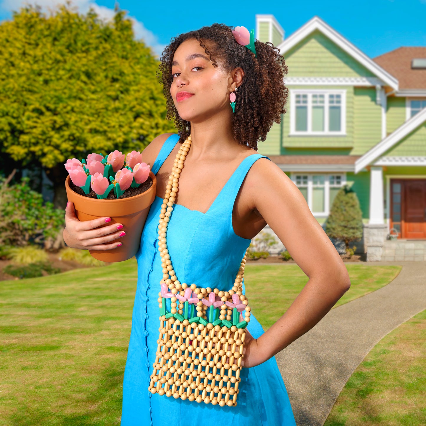 Tulip Beaded Bag