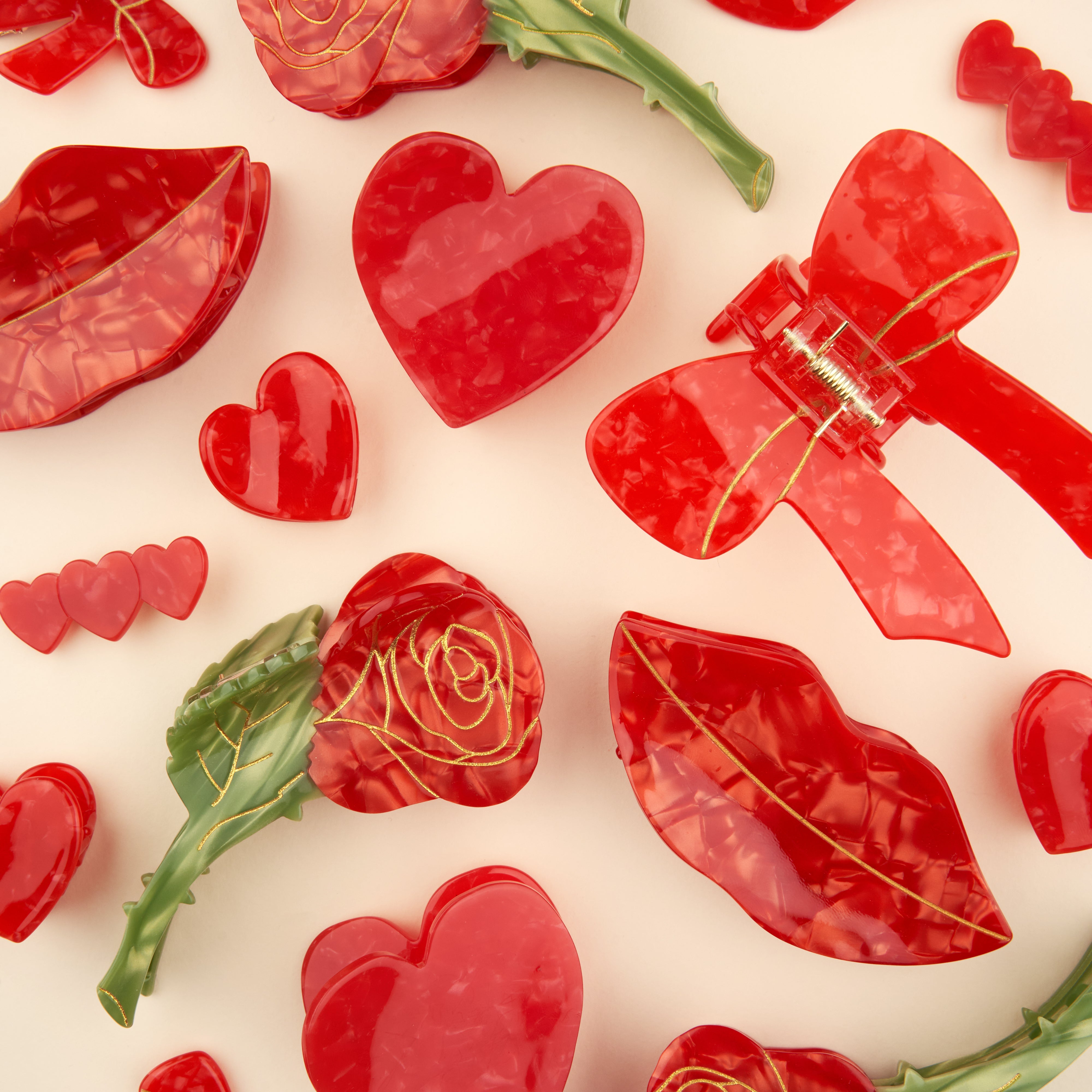 Red Heart Hair Claw – Coucou Suzette