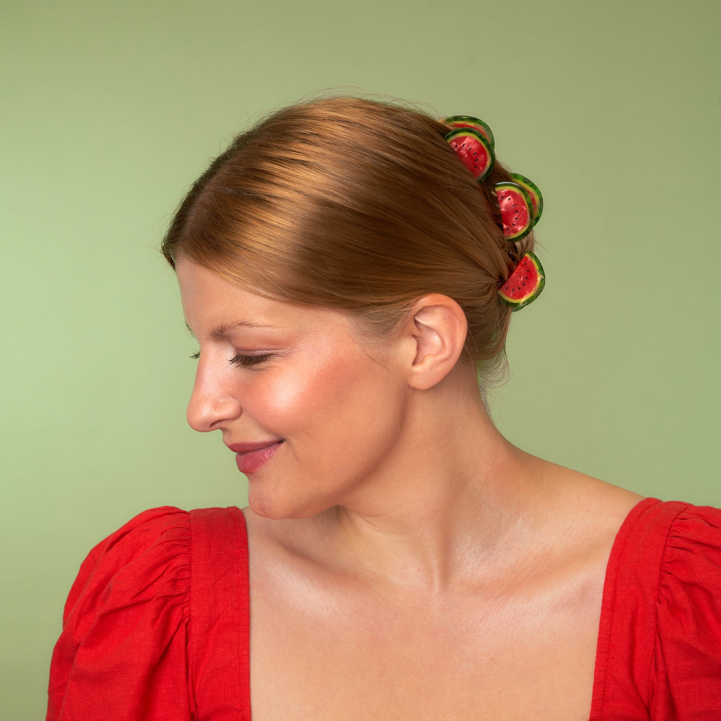 Mini pince à cheveux Pastèque