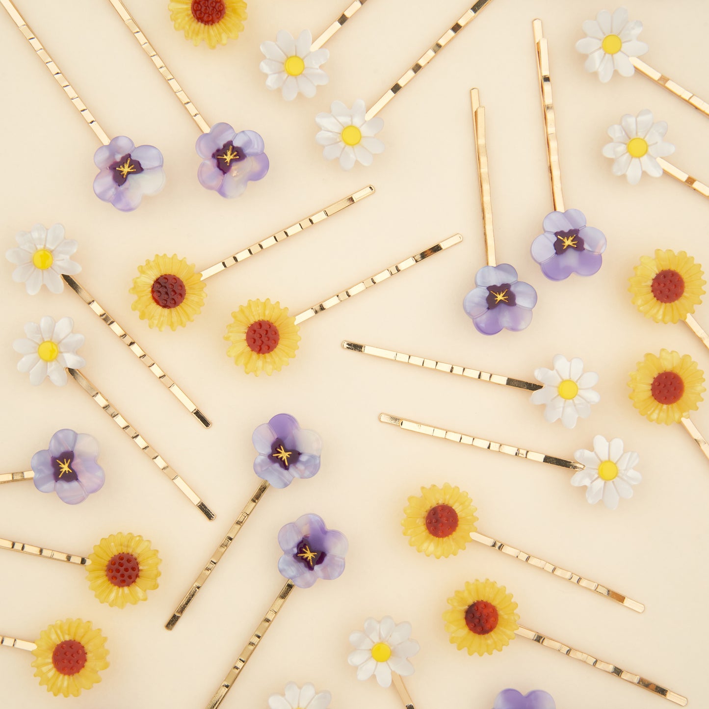 Pansies Bobby Pins