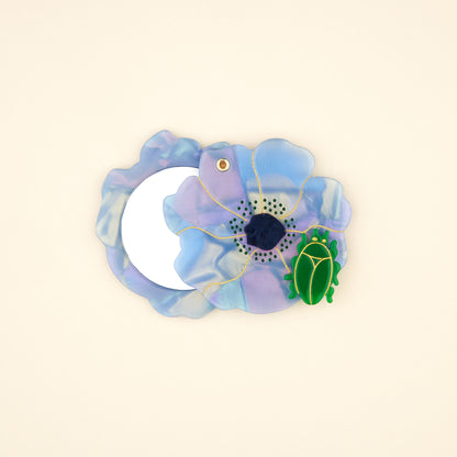 Blue Flower Mirror
