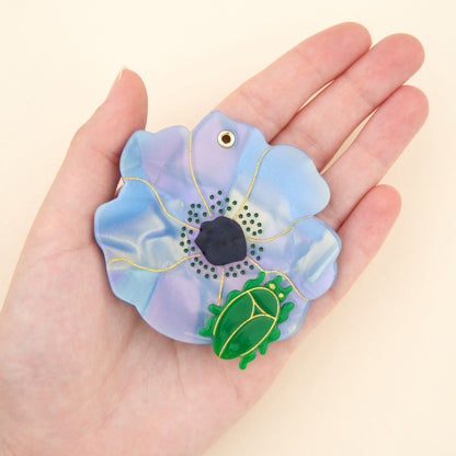 Blue Flower Mirror