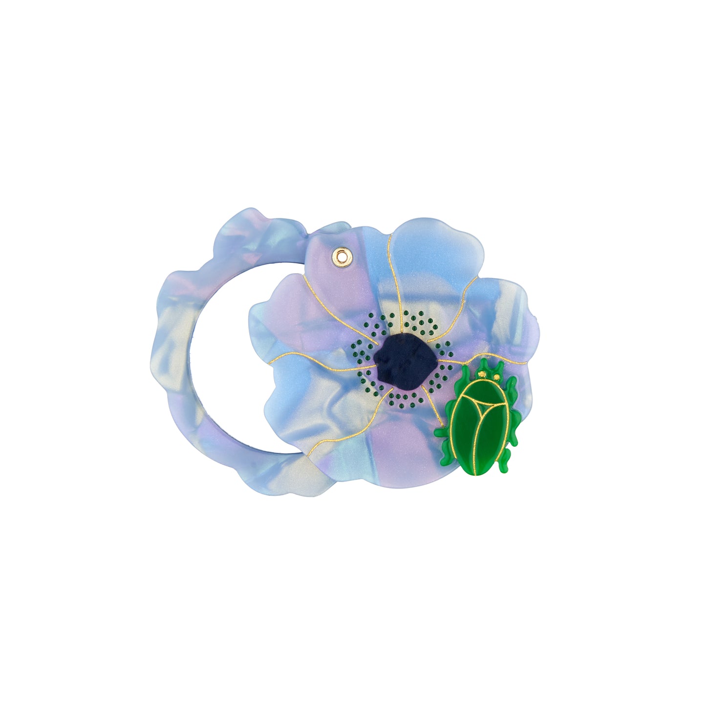 Blue Flower Mirror