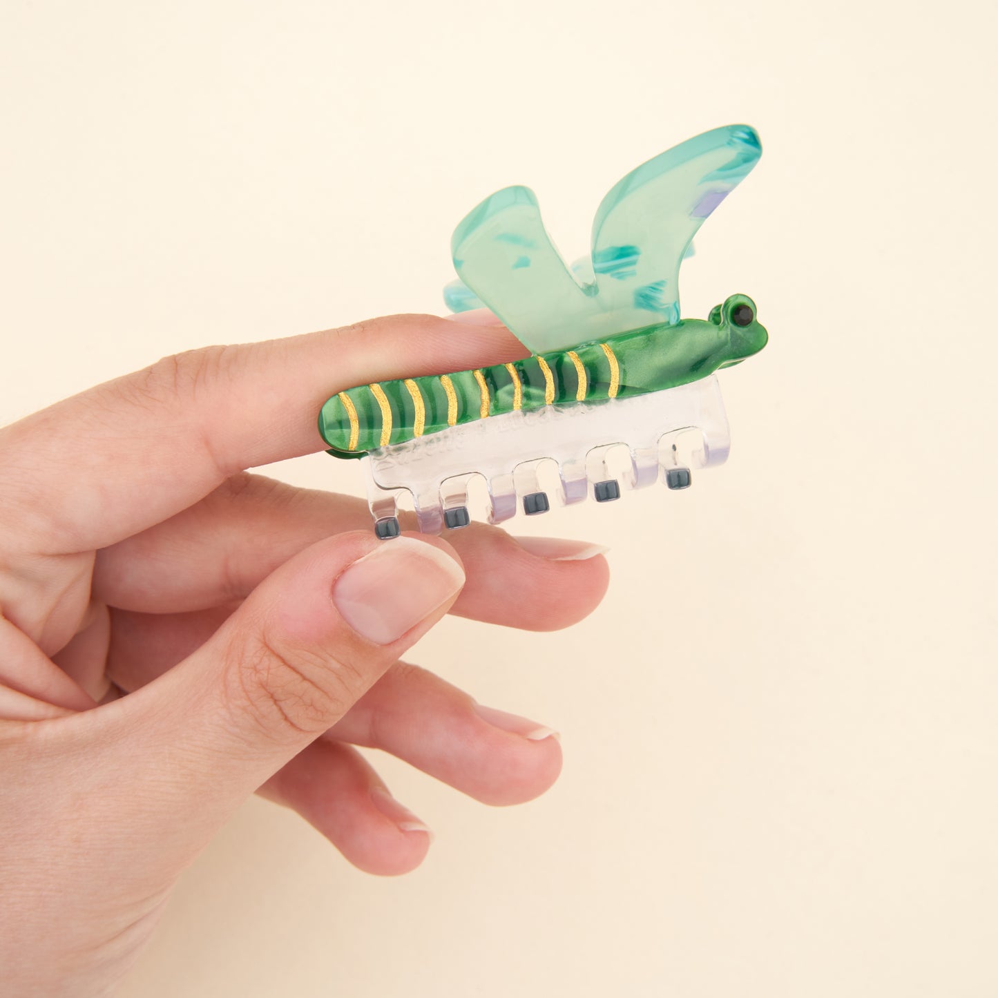 Green Dragonfly Hair Claw