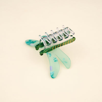 Green Dragonfly Hair Claw