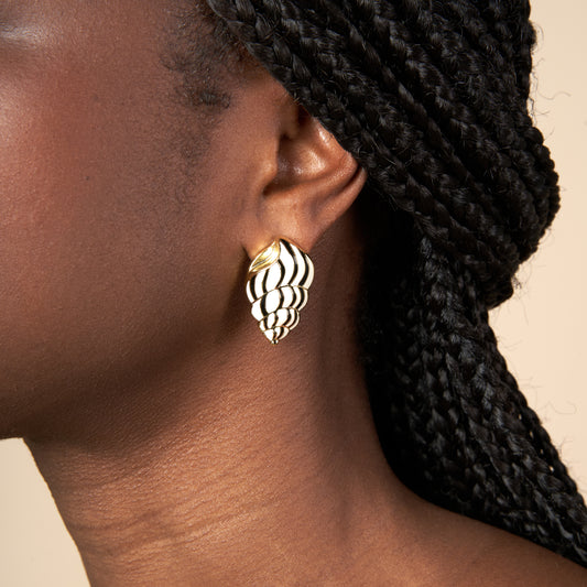 Seashell Metal Earrings