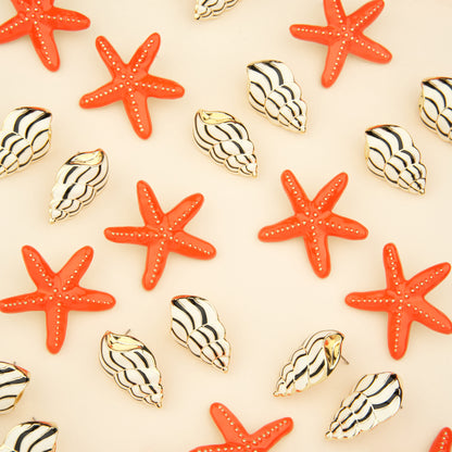 Starfish Metal Earrings