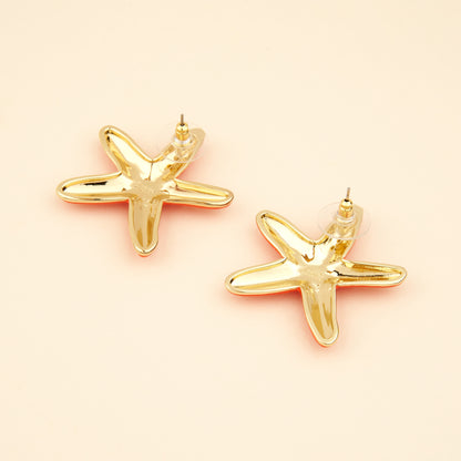 Starfish Metal Earrings