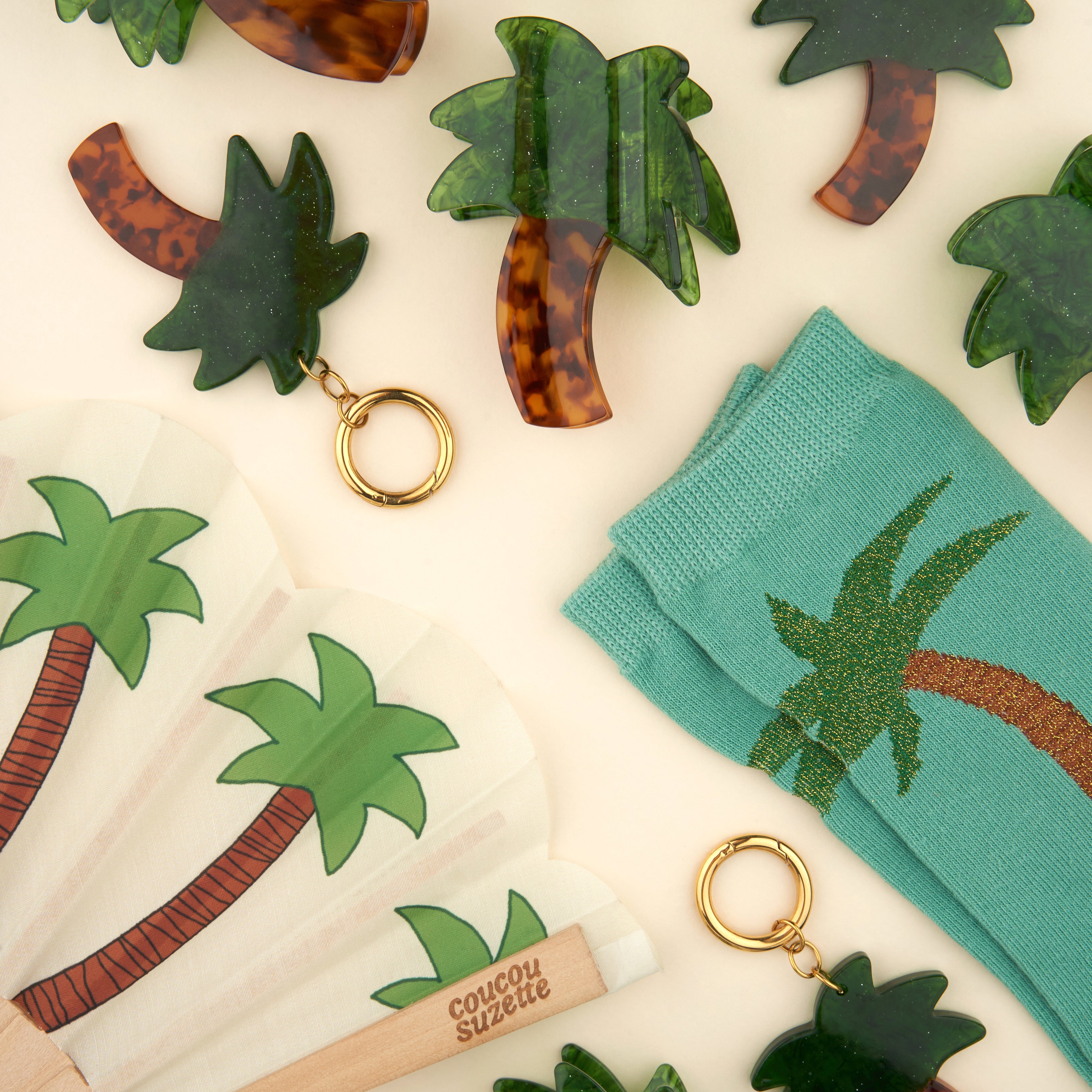 Palm Tree Bag Charm - Tropical Summer Accessory | Coucou Suzette