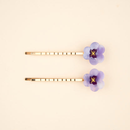 Pansies Bobby Pins