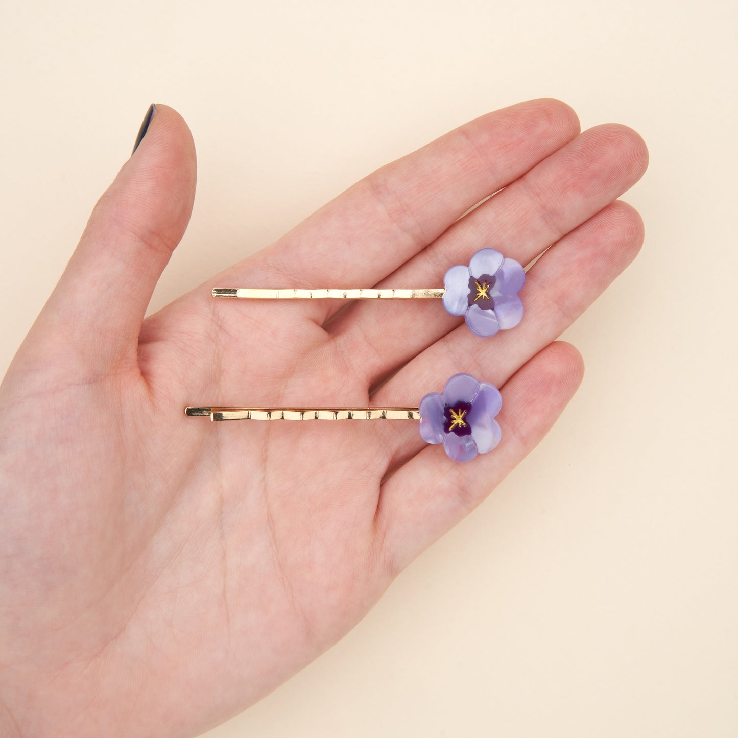 Pansies Bobby Pins
