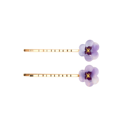 Pansies Bobby Pins