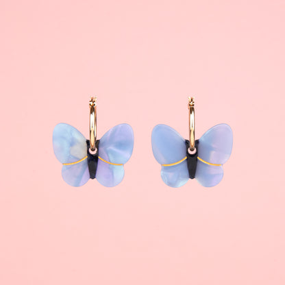 Boucles d'oreilles Papillon Lavande