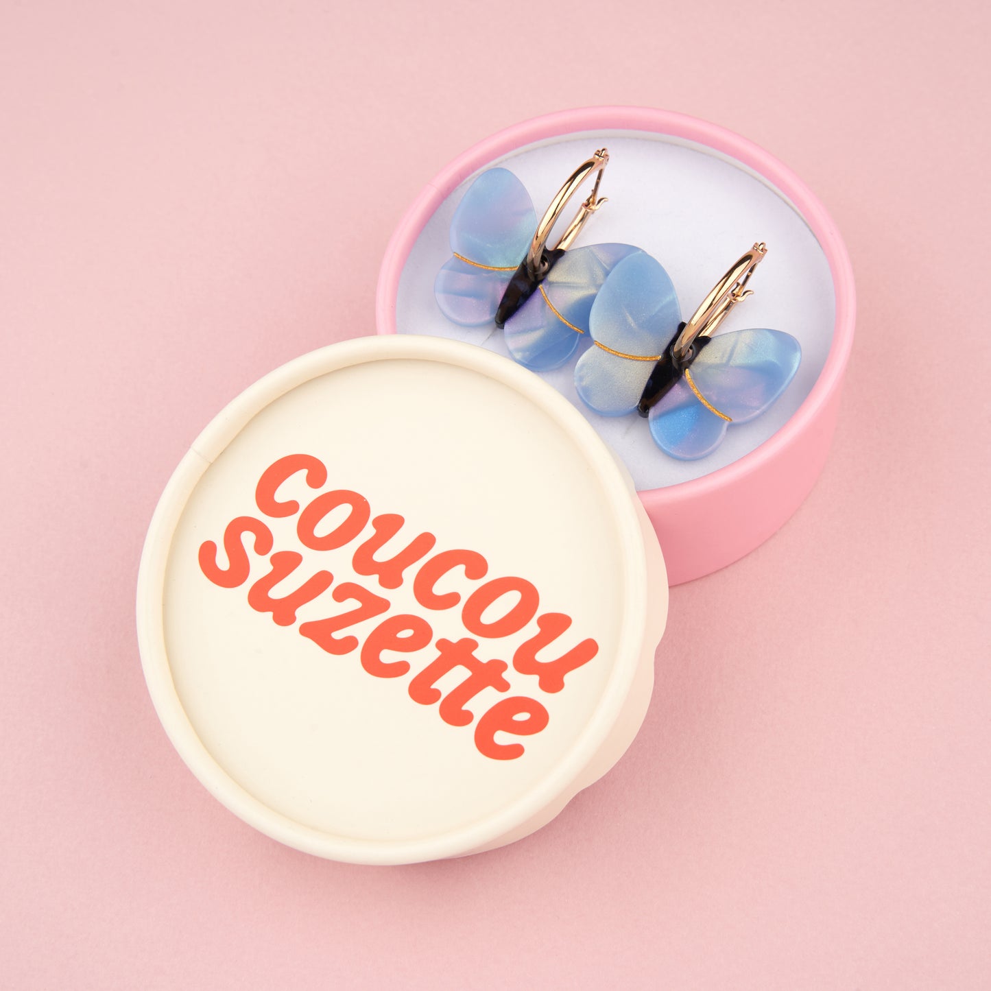 Boucles d'oreilles Papillon Lavande