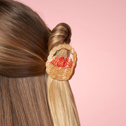 Strawberries Basket Hair Claw