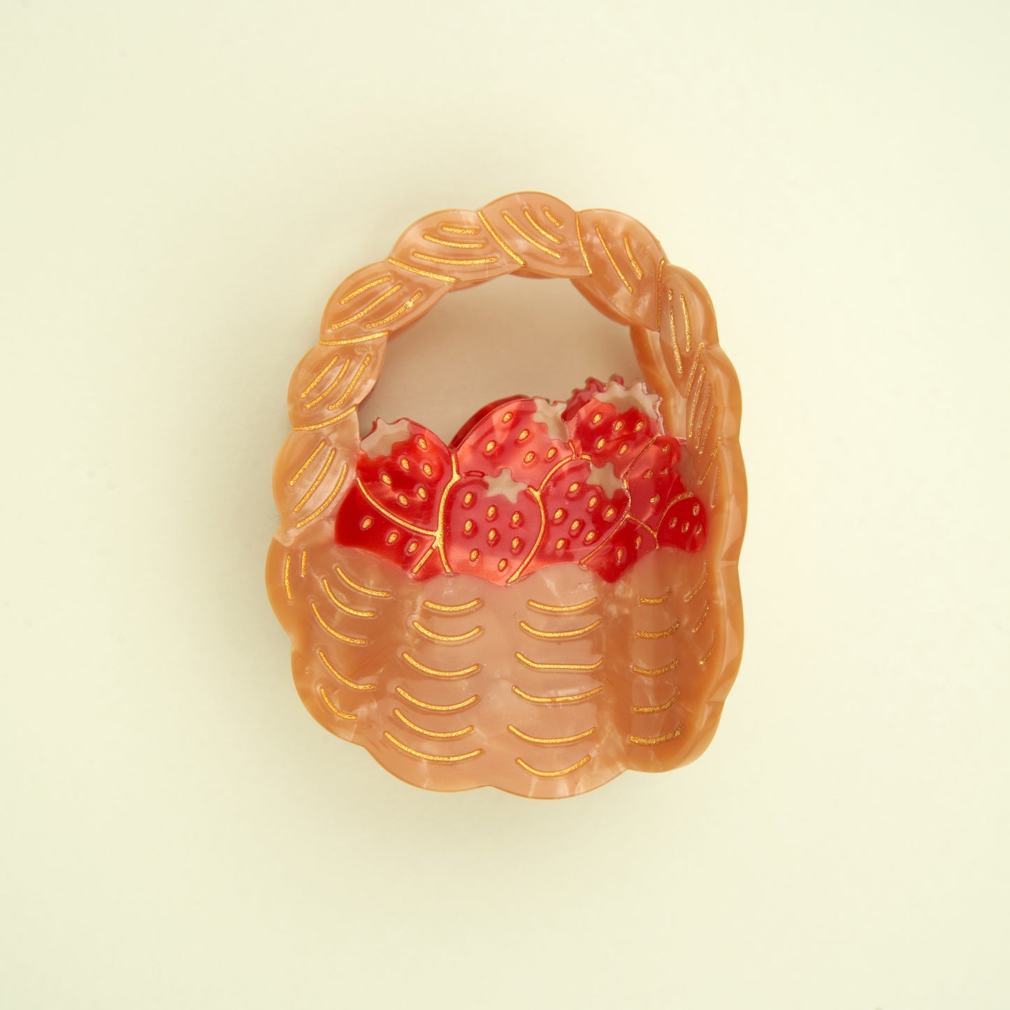 Strawberries Basket Hair Claw