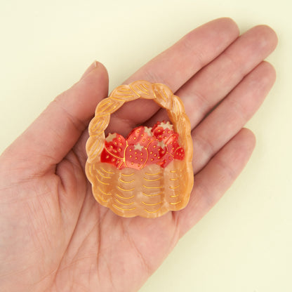 Strawberries Basket Hair Claw