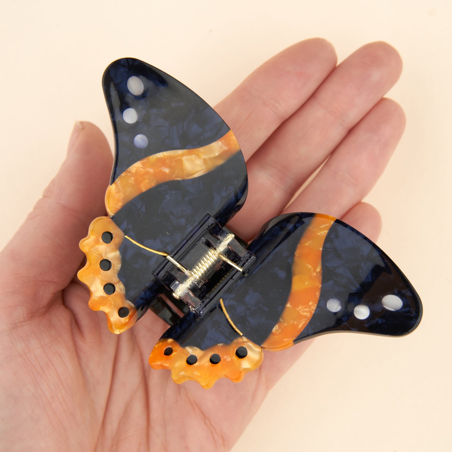 Pince à cheveux Papillon Noir