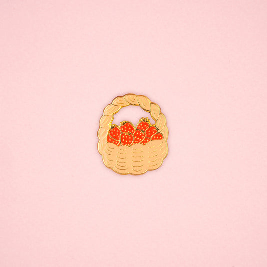 Strawberries Basket Pin