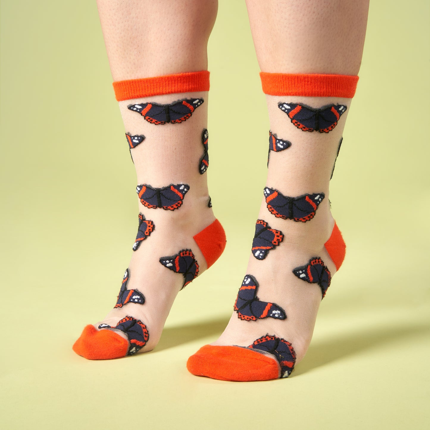 Black Butterfly Sheer Socks