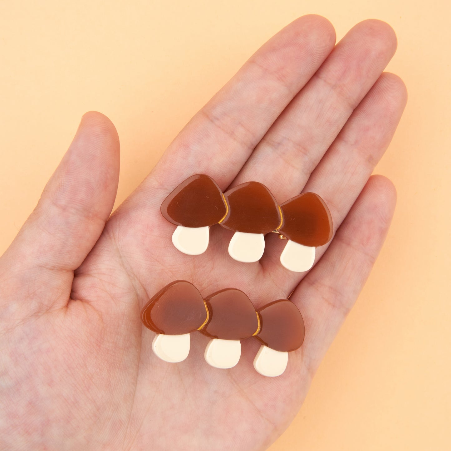 Duo Barrettes Bolets