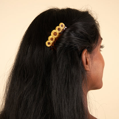 Sunflowers Hair Combs Set