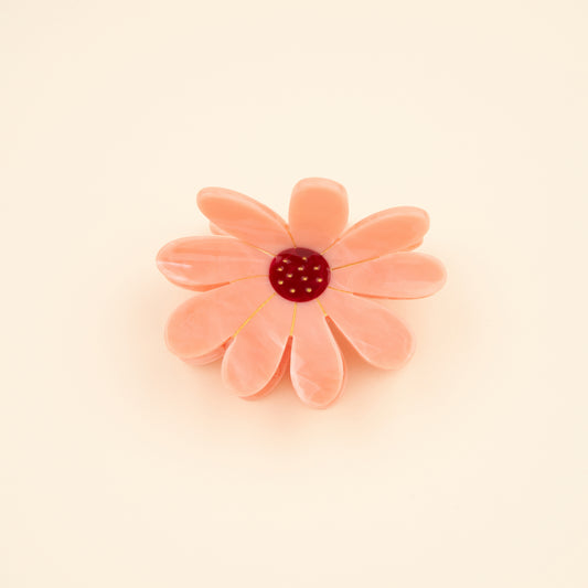 Pink Flower Hair Claw