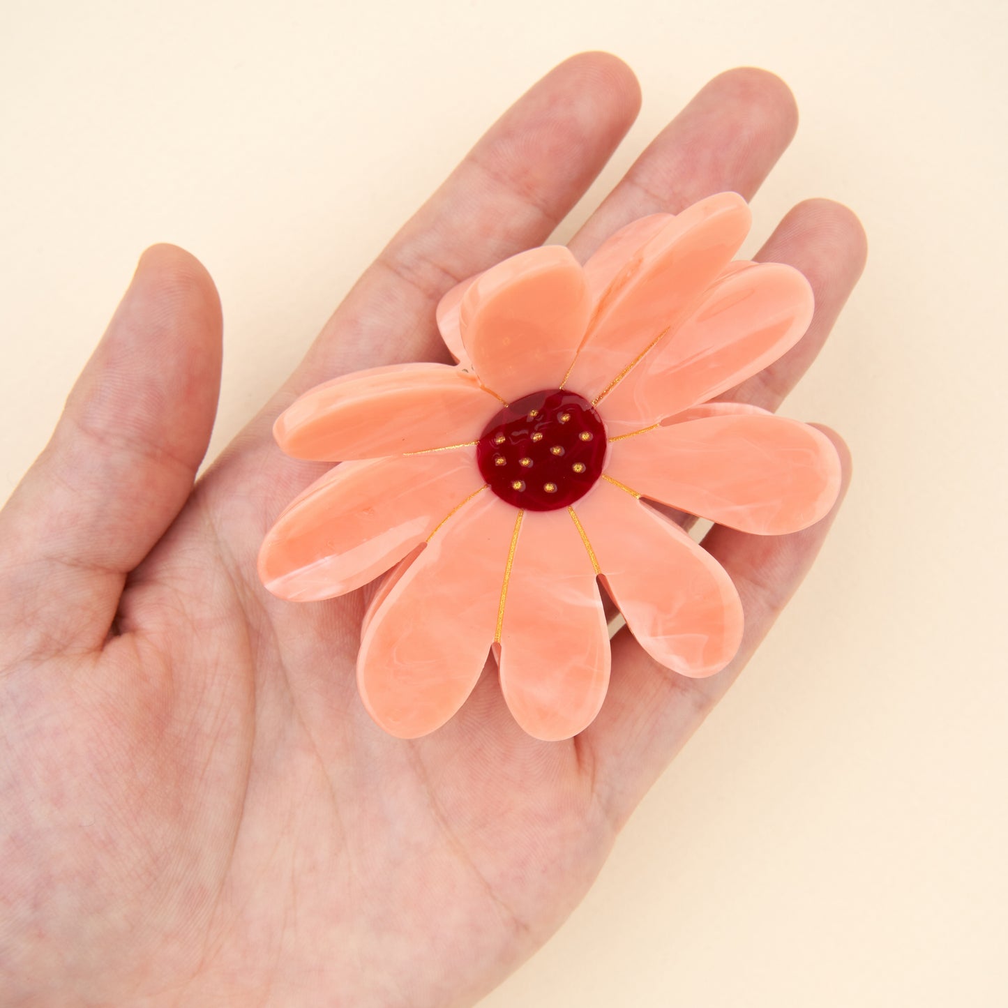 Pince à cheveux Fleur Rose