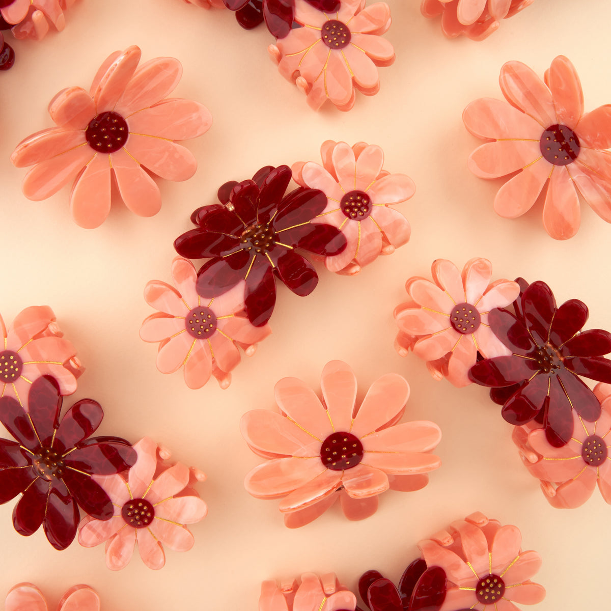 Pince à cheveux Fleur Rose